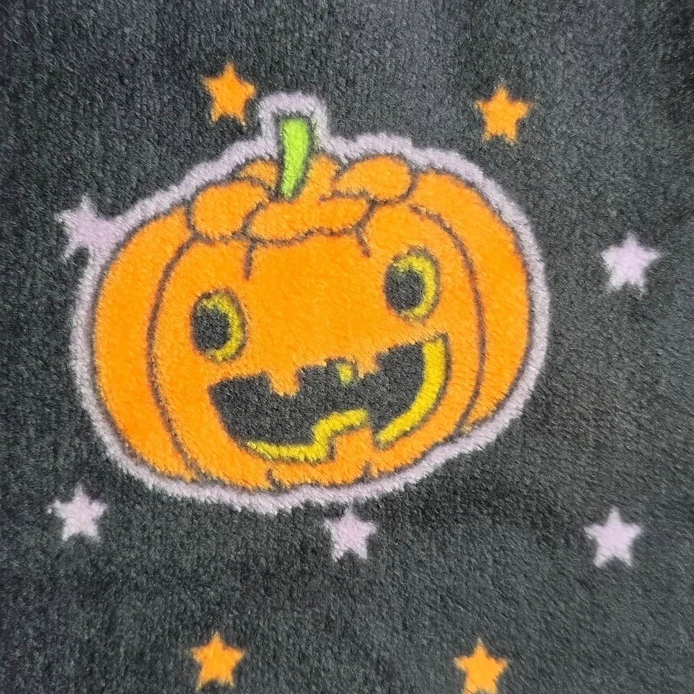 *Rare Color/Pattern* Hello Kitty Black Orange Halloween Costumes Throw Blanket